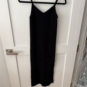 Elegant Black body Spaghetti Strap Dress